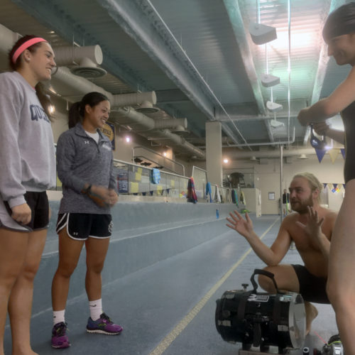 Ella Fox and Becca Chen of Queens University of Charlotte, and Larry Buchanan and Leslye Davis of The New York Times, September 23, 2015.