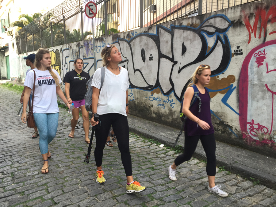 Caroline Henry, Ella Fox, Ashley Osiecki, and Alexandra Bruder in Rio de Janeiro, August 2016