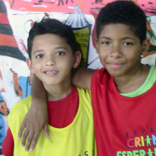 Gustavo Alves Cabral and Daniel Silva Barreiro of the Cantagalo favela of Rio.