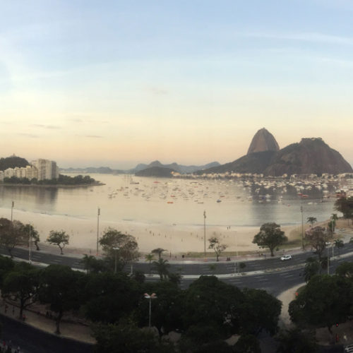 Sugarloaf Mountain -- the lumps across Botafoga Bay