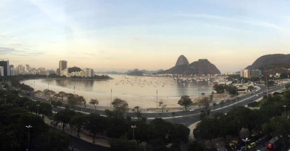 Sugarloaf Mountain -- the lumps across Botafoga Bay