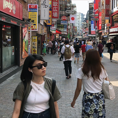 People in the Shibuya area of Tokyo
